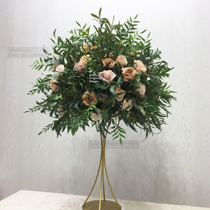 Boule de fleurs GNW pour décoration de mariage, centre de table blanc et rose pour arrangement floral de table de mariage - Product Image 6