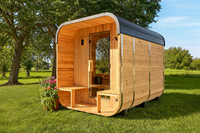 Poêle de sauna à vapeur sèche Triunity SUANA-SD tout-en-un électrique infrarouge lointain 9KW, moderne, pour entrepôt commercial et extérieur, en cèdre 1