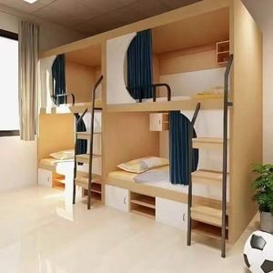 Lit superposé en bois robuste et moderne pour auberge, dortoir, hôpital, <span class=keywords><strong>logement</strong></span> étudiant - Product Image 4