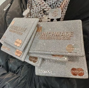 VOAINO Ciondolo Hiphop Tempestato di Diamanti a Forma di Carta di Credito in Oro 9K 14K 18K Gioielli Hip Hop Ciondolo Personalizzato da Uomo Idea Regalo - Product Image 5