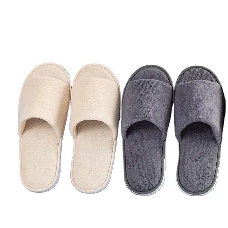 good quality disposable hotel slippers coral velvet cheap slippers for Hotel Spa Home slippers