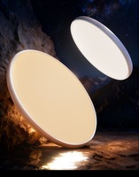 Plafonnier LED rond minimaliste moderne, ultra-plat, corps de 52,5 mm, 55 W, spectre complet, anti-éblouissement, protection des yeux, lampe de chambre à coucher, lampe de bureau