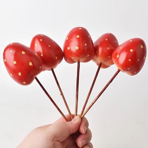 Nuevas Flores de Fresa Artificiales de Espuma, Bolas Decorativas para Pasteles, para el Día de la Madre, San Valentín, Acción de Gracias, Navidad - Product Image 5