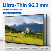 Téléviseur intelligent Android LCD en Chine, 98/100 pouces, grand format, téléviseur plasma