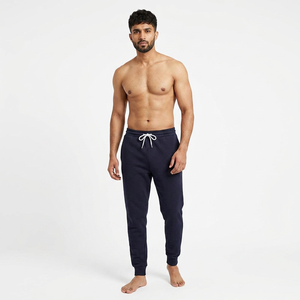 Navy Unisex Sponge Fleece Casual <b>Jogger</b> Sweatpants <b>Slim</b> Fit Waterproof Breathable Custom Logo Mens <b>Joggers</b> - Product Image 1