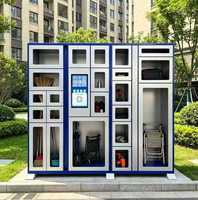 Borne de location en libre-service pratique, armoire de stockage et de prêts intelligente partagée