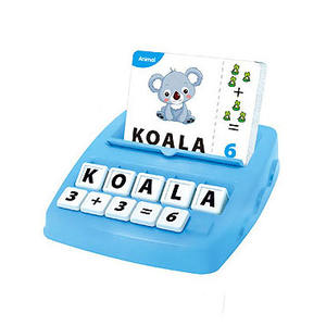 Machine d'apprentissage du vocabulaire des lettres Jinming 2 en 1 32 cartes/<span class=keywords><strong>10</strong></span> cubes <span class=keywords><strong>de</strong></span> lettres/<span class=keywords><strong>20</strong></span> blocs <span class=keywords><strong>de</strong></span> chiffres mots <span class=keywords><strong>jeu</strong></span> éducatif - Product Image 1