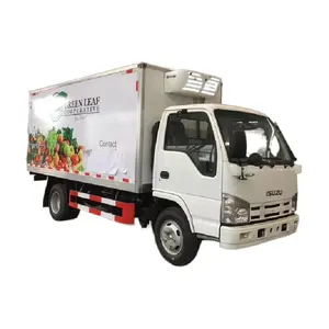 ISUZ Truk Kargo Freezer Es Krim, Truk Van Pendingin Ponsel Kecil 3Ton Merek Jepang 4X2 untuk Dijual