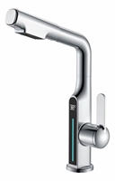 Robinet de cuisine multifonctionnel intelligent à affichage numérique, en alliage de zinc, avec capteur sans contact pour salles de bain et cuisines