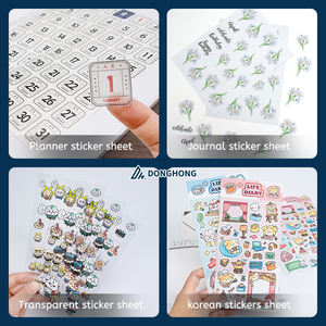 Autocollants faits main en dessin animé pour enfant, étiquette autocollante, coupe, personnalisée, mignon, avec impression - Product Image 3