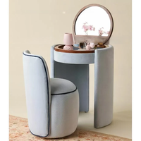 Table de Maquillage Intégrée Multifonctionnelle Moderne et Minimaliste en Bois Massif avec Rangement – Offre Spéciale