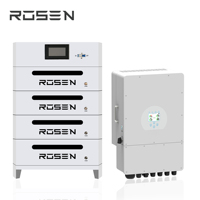 Système de batterie empilable haute tension 10kWh 20kWh 30kWh avec onduleur solaire hybride 8kW 10kW 12kW pour le stockage à domicile