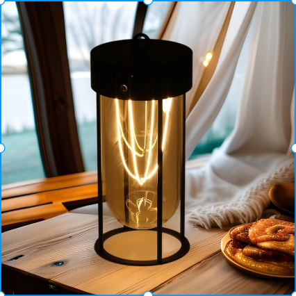 Real 2500mAh Large Capacity Type C Rechargeable Camp Light Aluminum Handle Portable Retro Outdoor Waterproof Tent Lamp