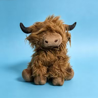 Jouet sensoriel anti-stress en caoutchouc en forme de vache des Highlands - Balle à presser pour soulager l'anxiété