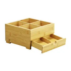 Boîte en bois de bambou taille personnalisée en gros Boîte d'emballage de stockage en bois de bambou cadeau avec impression de logo avec serrure