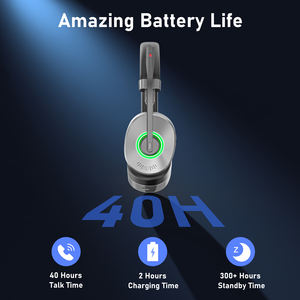 Auriculares inalámbricos en la oreja con micrófono <span class=keywords><strong>Boom</strong></span>, conexión dual y respaldo por cable - Product Image 3