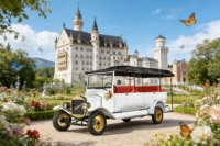 Voiture électrique classique de tourisme certifiée EEC COC, 11 places, grande capacité, pour projets de tourisme culturel et panoramique