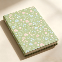 Carnet A5 à couverture rigide, imprimé floral pastel personnalisé, journal d'écriture, papeterie pour cadeau
