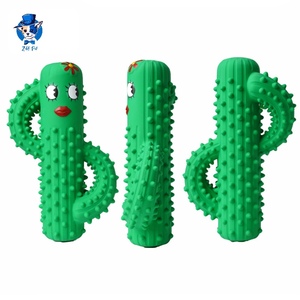 Çevre Dostu Doğal Kauçuk Kaktüs Şeklinde İnteraktif Köpek Çiğneme Oyuncakları Diş Temizleyici Sesli Köpek Oyuncağı - Product Image 2