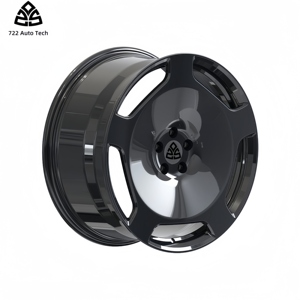 722Auto nera Maybach cerchi in lega di alluminio forgiato 5x114.3 5x112 5x120 Design piatto profondo cromato cerchi per Auto 18 19 21 <span class=keywords><strong>20</strong></span> - Product Image 2