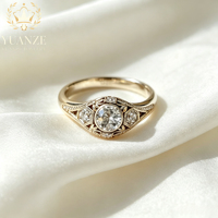 Bague de Fiançailles Vintage en Filigrane et Moissanite, Personnalisée, Vente en Gros, en Argent Sterling 925, pour Femme, Bague de Promesse de Mariage