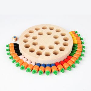 Gioco di Memoria in Legno con Bastoncini a Forma di Ravanello e Fungo, Divertente Gioco da Tavolo - Product Image 4