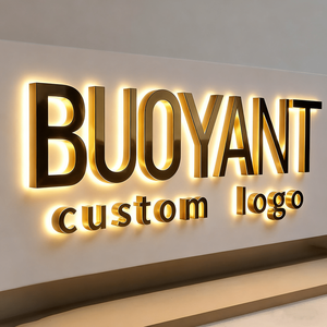 Custom Led Backlit Letters Stainless Steel Letter <b>Sign</b> 3d <b>Sign</b> Aluminum <b>Sign</b> Dimensional Exterior Building Signage for Shop - Product Image 4