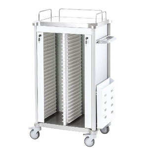 Carrito de Historiales Médicos de Doble Fila RF-E17 con Puertas con Cerradura para la Gestión de Historiales Médicos en Hospitales - Product Image 1