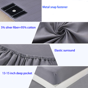 Nối đất được trang bị tấm, 95% cotton hữu cơ + 5% Tinh Khiết Bạc hữu cơ được trang bị căn cứ tấm để cải thiện giấc ngủ - Product Image 5
