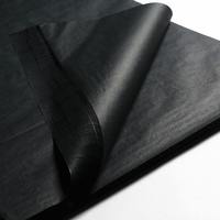 Emballage de feuilles de papier de soie tisu, logo de marque personnalisé, papier de soie noir, 17 g/m²