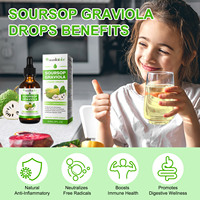 Acentiallabs Antioxydant Aide à Neutraliser les Radicaux Libres Gouttes Liquides de Supplément de Corossol Gouttes Liquides d'Extrait de Corossol Graviola