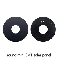Panneau solaire circulaire noir personnalisé Sunpower 6V 3W 2W 1W ETFE, petit panneau solaire pour ventilateur de grenier solaire rond