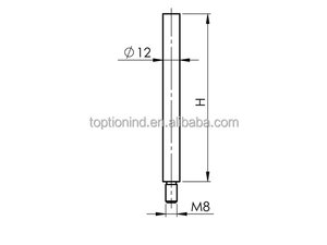 Pasamanos de acero inoxidable con acabado satinado SS316, barandilla de vidrio, accesorios para escaleras, vástago de soporte para pasamanos - Product Image 2