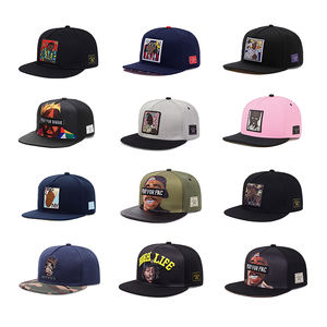 Topi Snapback Pria dengan Bordir Patch Custom Flat Brim untuk Gaya Jalanan - Product Image 2