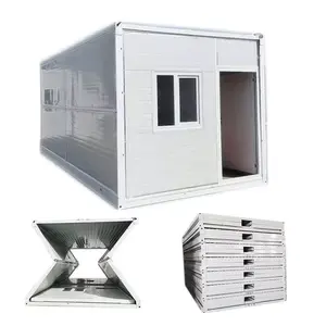 Sıcak satış modern küçük kolay monte taşınabilir katlanır katlanabilir sandviç panel nakliye ofis prefabrik evler