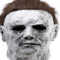 Topeng Halloween Michael Myers untuk Pesta Topeng, Cosplay, Silikon, Penutup Wajah Penuh, Menyeramkan, Ukuran Dewasa, Topeng untuk Pesta
