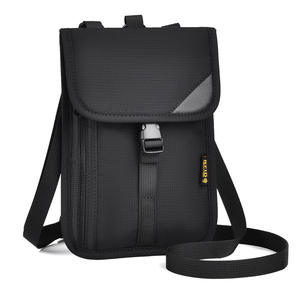 Venta al por mayor de tela duradera multifunción cuello colgante billete de aire monedero RFID pasaporte cubierta protectora - Product Image 4