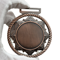 Médaille de course en bronze personnalisée de haute qualité en métal de sublimation sur matériau en aluminium