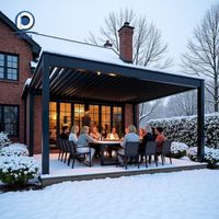 Structure de pergola personnalisée avec performance imperméable et aspect minimaliste pour terrasse de jardin et projets extérieurs
