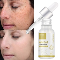 Sérum Visage Éclatant à l'Acide Hyaluronique Fermenté et à l'Extrait de Blé, Hydratant, Réparateur pour Peaux Ternes, Unifiant le Teint, à la Niacinamide