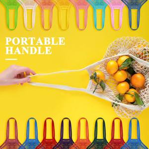 Bolsa de Compras Reutilizable de Malla de Algodón Ecológica al por Mayor, Tipo Tote, de Lona, de Ganchillo, de Red, Reciclada, con Asa Corta, para Frutas - Product Image 5