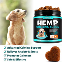 Friandises calmantes pour chiens à marque privée, 150 bouchées, supplément avancé au chanvre, friandises molles apaisantes pour la relaxation et le soulagement de l'anxiété et du stress chez les chiens