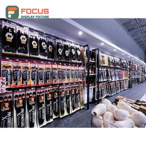 Luxury Wig Display Cabinet Wood Glass Multi Layer <b>Shelf</b> Lockable Drawer Hair Store Display Cabinet Unit - Product Image 4