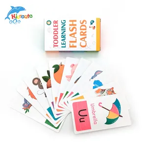 定制印刷婴儿视觉文字字母游戏学习儿童纸益智玩具闪存卡认知卡