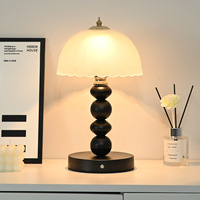 Lampe de chevet LED 220V en verre vintage, design moderne et luxueux, en forme de gourde, lumière d'ambiance blanc chaud pour chambre à coucher