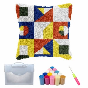 Impresso Padrão DIY Fio Agulha <span class=keywords><strong>Set</strong></span> Pillow Cover Trava Gancho Kits para Adultos Home Decor - Product Image 2