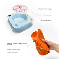 Bol pour animaux de compagnie en silicone de qualité alimentaire, à ventouse, pliable, résistant au lave-vaisselle, à alimentation lente
