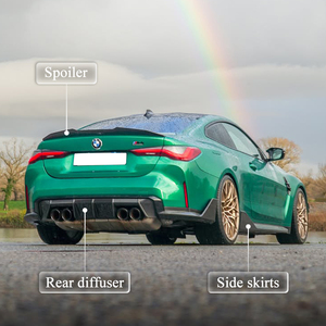 สเกิร์ตข้างคาร์บอนไฟเบอร์แท้สำหรับ M4 G82 ปีกข้าง - Product Image 3