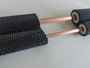 Fabrication JH HVAC PE gaufré interne moletage 1/2 "+ 3/4" tuyau <span class=keywords><strong>de</strong></span> cuivre isolé avec isolation en PE noir pour la climatisation - Product Image 3