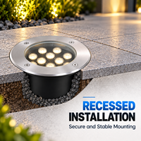 Lampes LED encastrées RGB étanches IP65, dimmables, 1W/3W, pour extérieur, jardin, aménagement paysager, pelouse, allée, entrée de garage